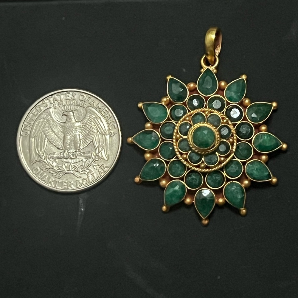 Silver Pendant. Silver made and gold plated. Brand new hand made.